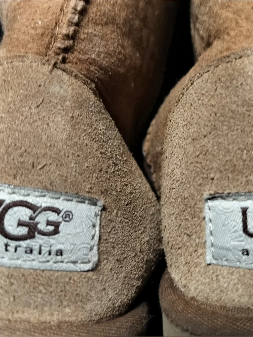 Ugg Australia 100% Genuine Sheepskin & Leather High Tab Brown Boots - Size 5
